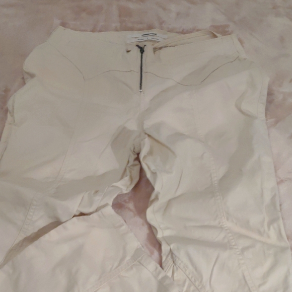 silence + noise Other - Cream Zip-Front Pants